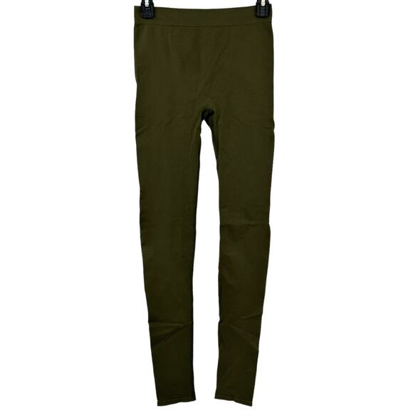 Helmut Lang Leggings Womens XS Small Green Seamless Athleisure Designer Staple - Picture 1 of 4